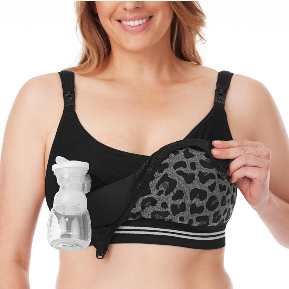 momcozy seamless 4 in 1 pumping bra hands free new size medium